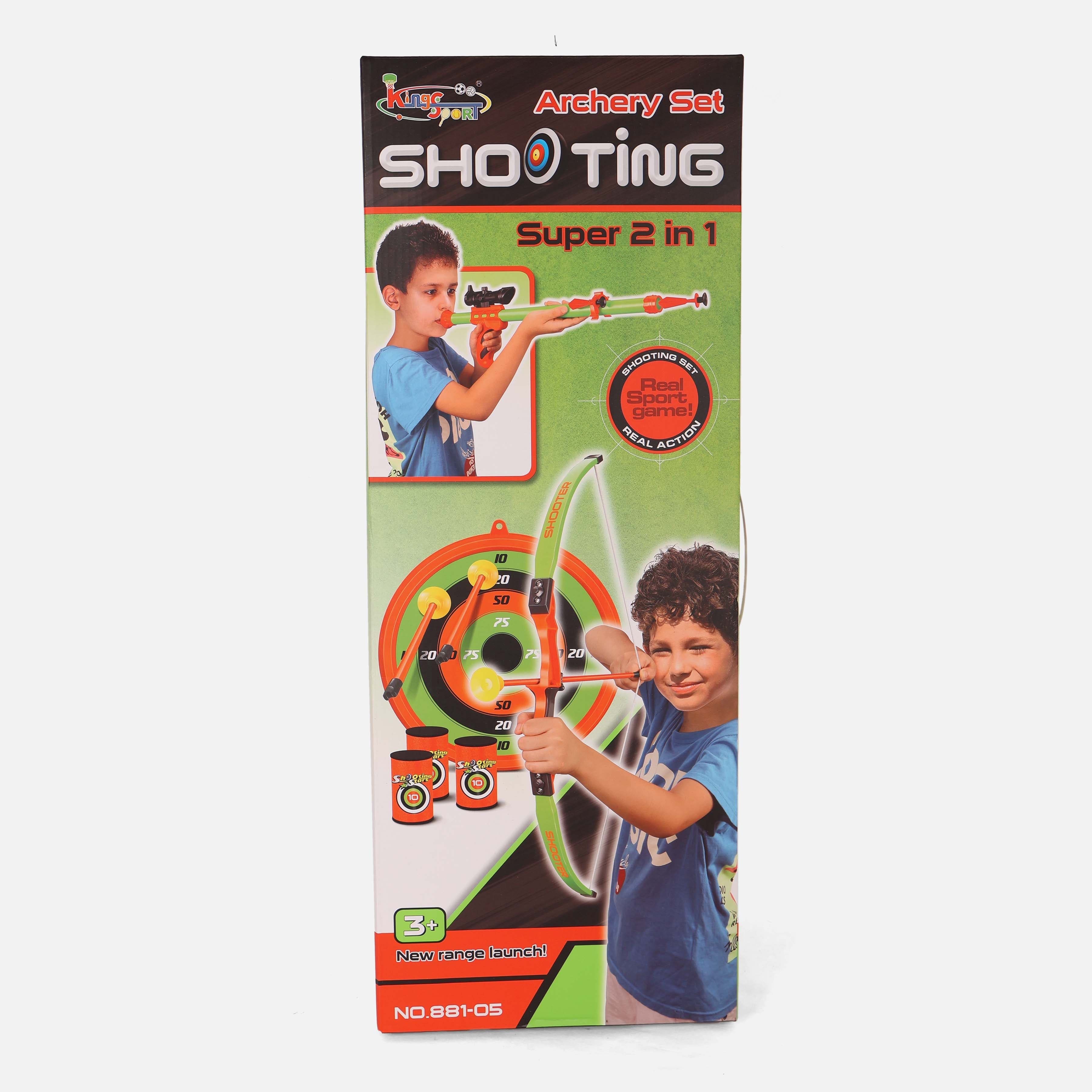 2-In-1 Bow And Arrow Archery Toy Set With Battery - Image 2