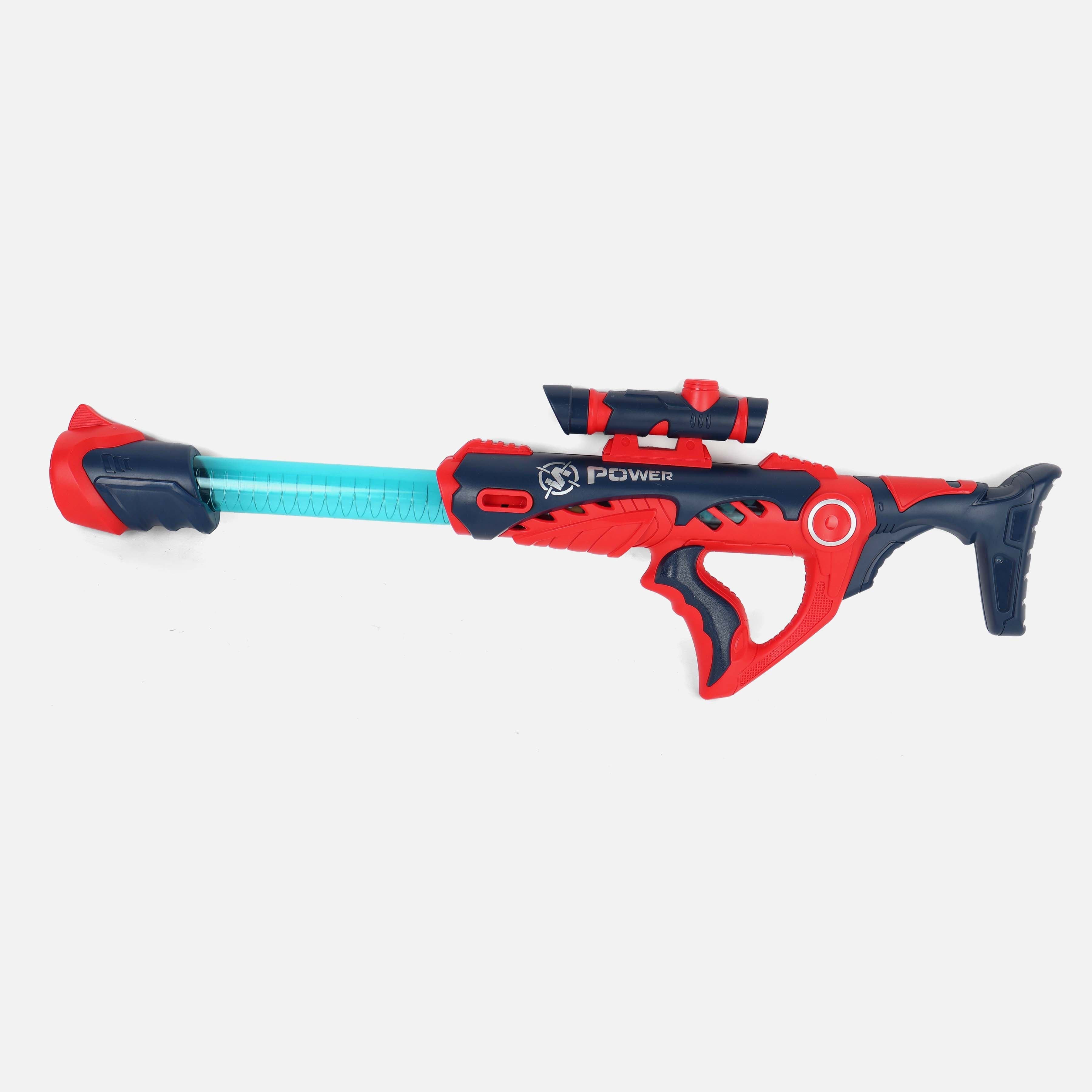Power Air Blaster Toy Gun And 12 Soft Foam Balls