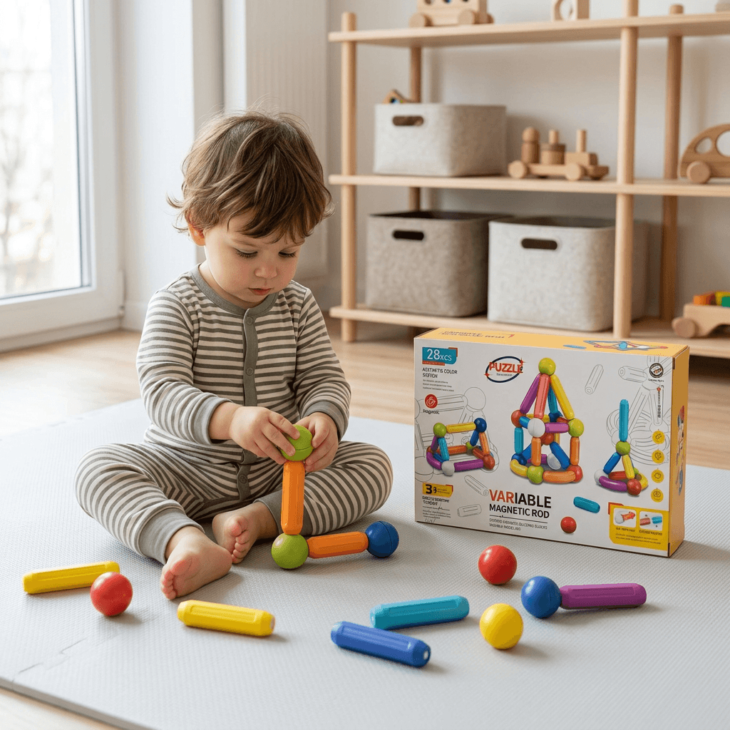 Kids 28 Pieces Magnetic Sticks Building Set