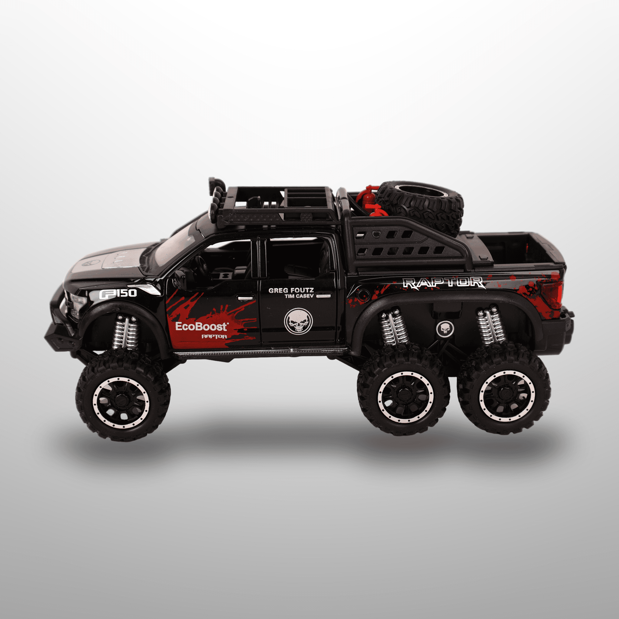 Ford F-150 Raptor Die-Cast Pickup Truck Toy-Sound & Light  7 Openable Doors