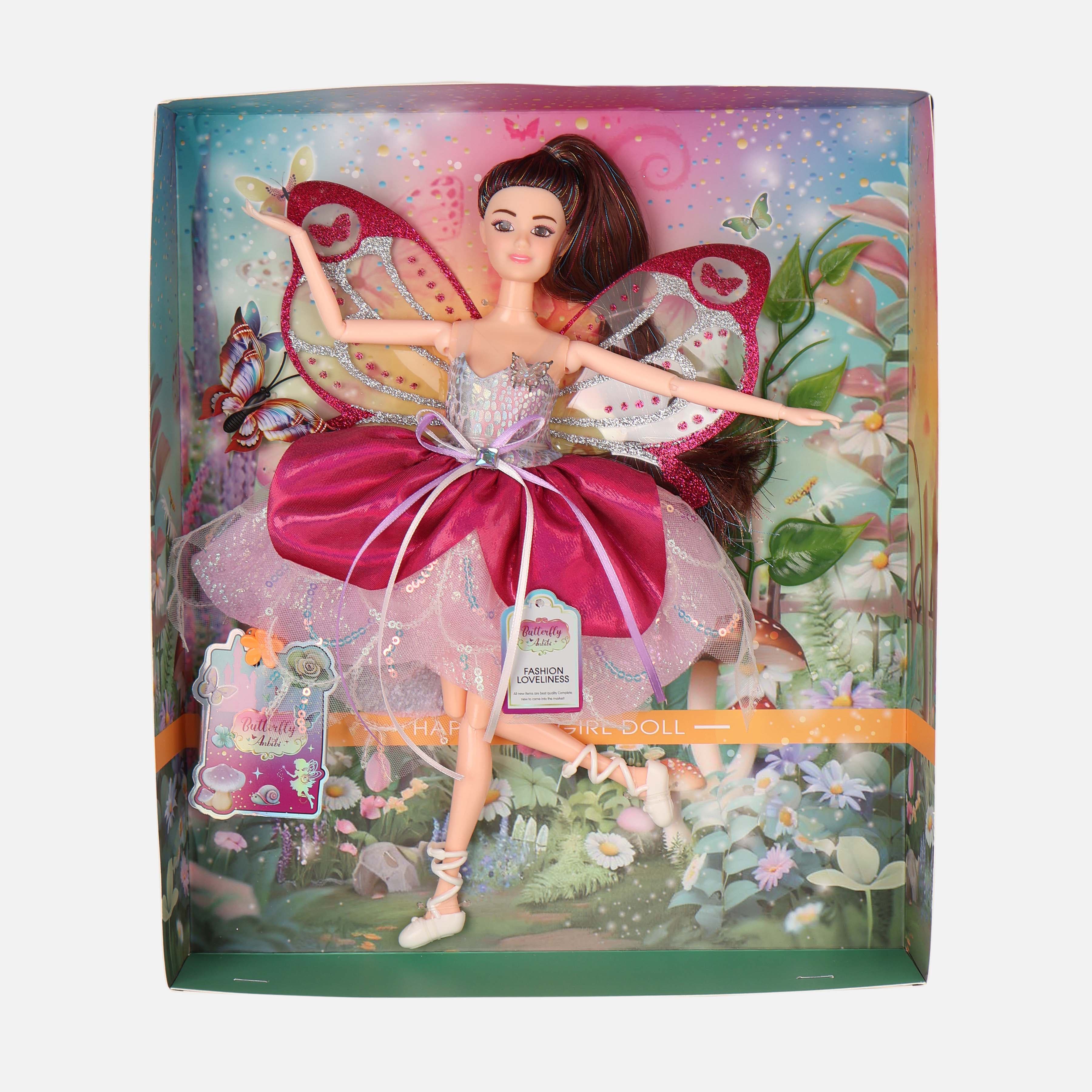 11.5-Inch Butterfly Fairy Jointed Doll Toy