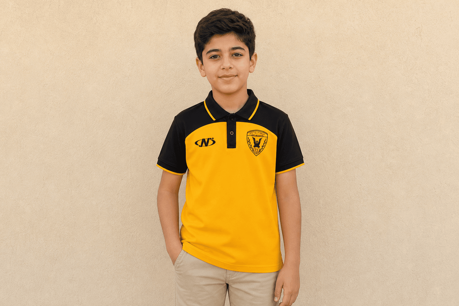 Qadsia SC Fans Boys Polo - Yellow