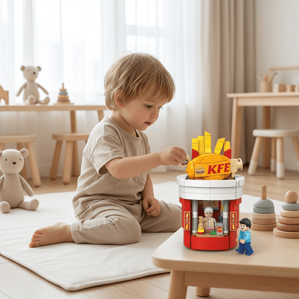 Kids Fast Food Shop Building Blocks Set