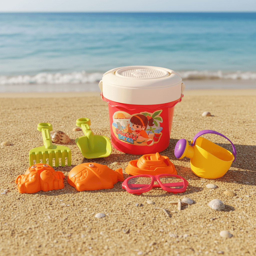 Kids Beach Toys Bucket Sets 9Pcs