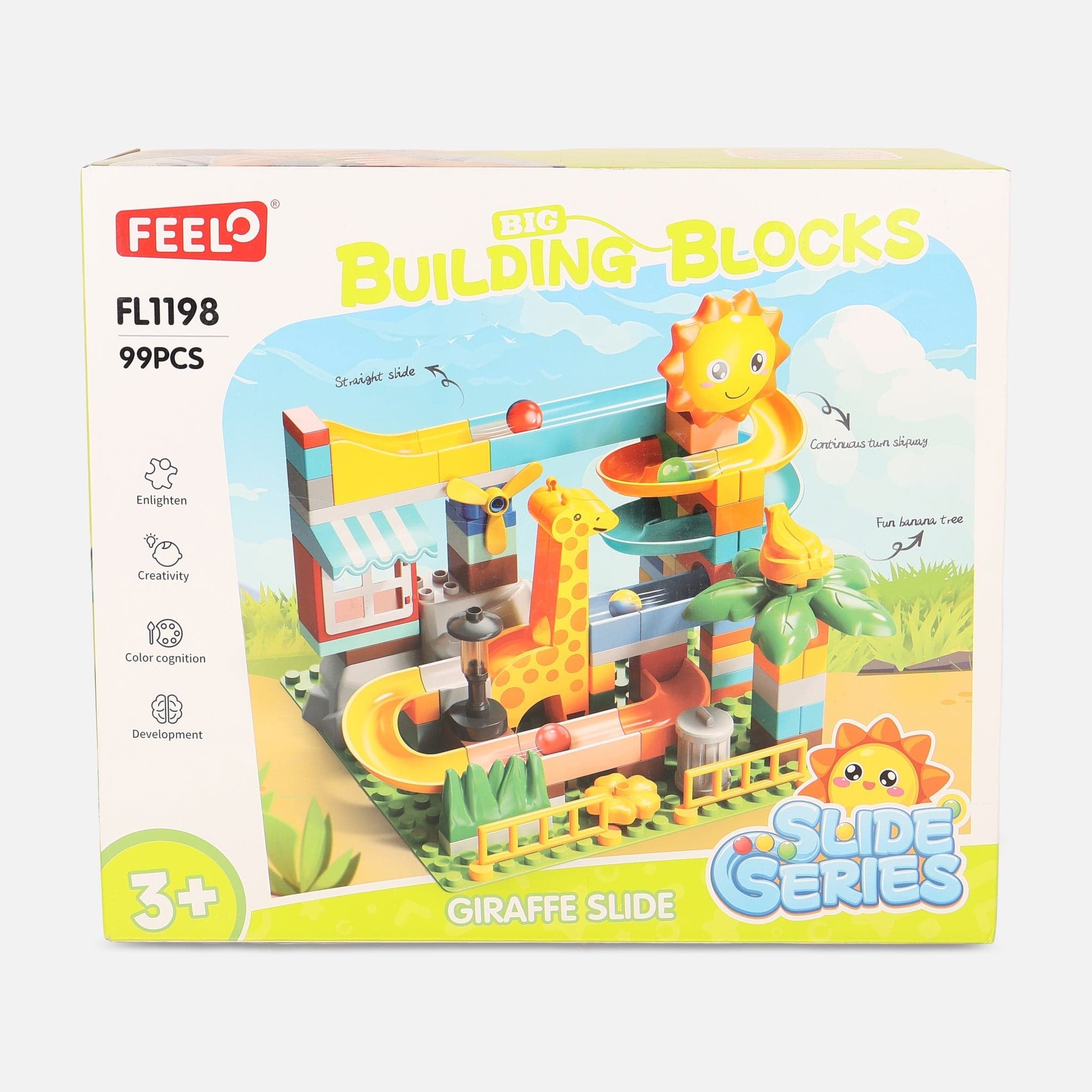 Kids Giraffe Slide Block Set Toy
