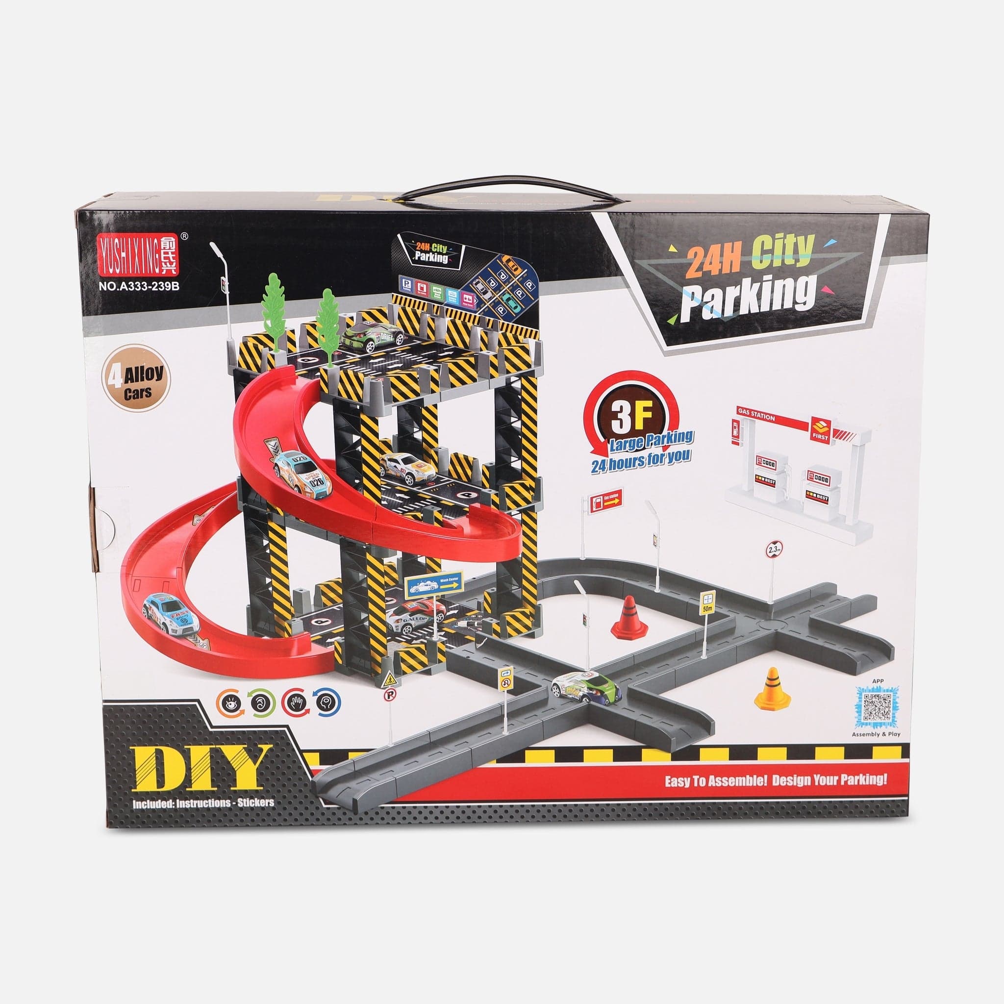 Kids Parking Lot Garage Playset 3 Floors