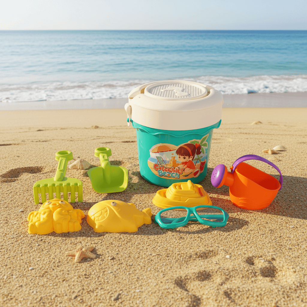 Kids Beach Toys Bucket Sets 9Pcs - Image 6