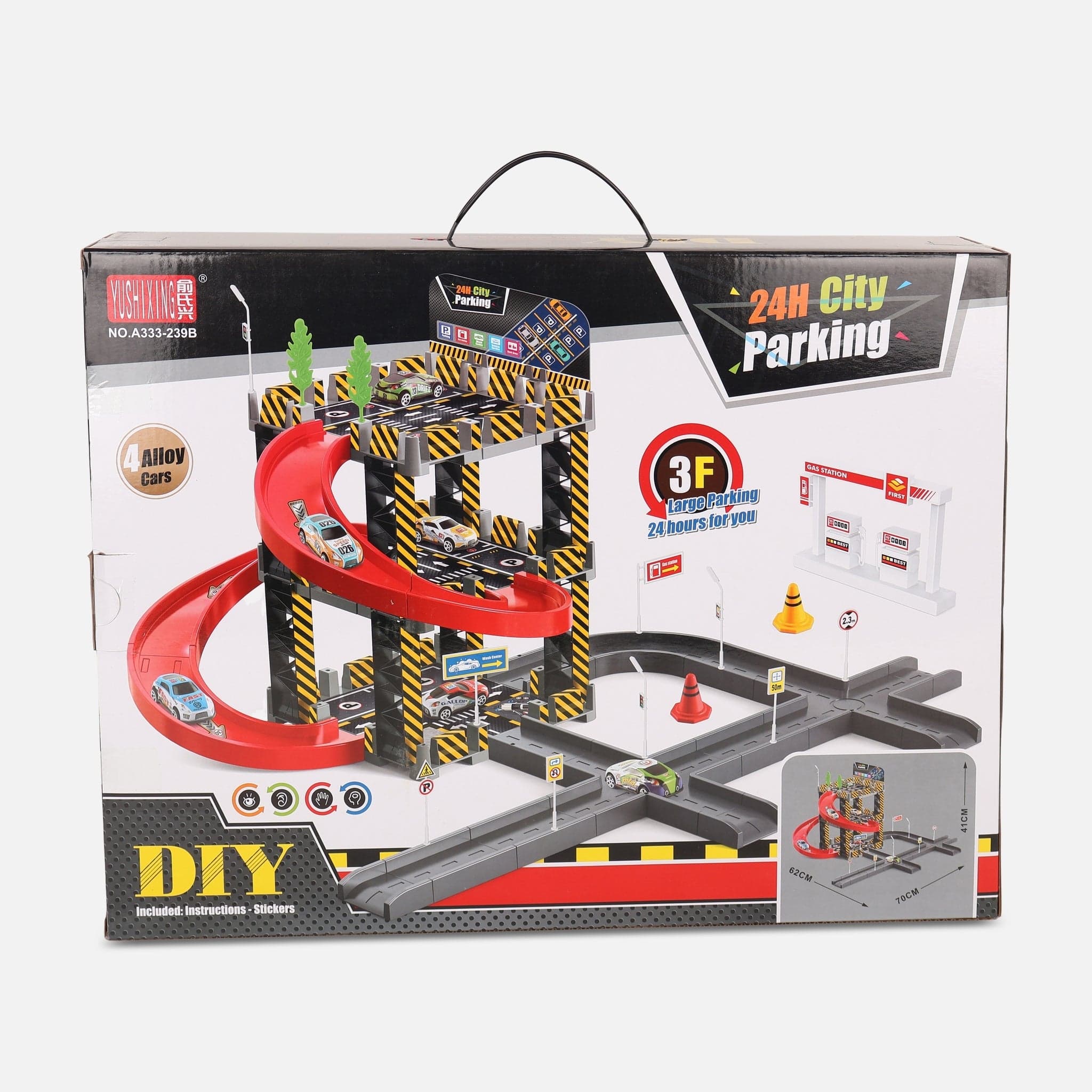 Kids Parking Lot Garage Playset 3 Floors - Image 2