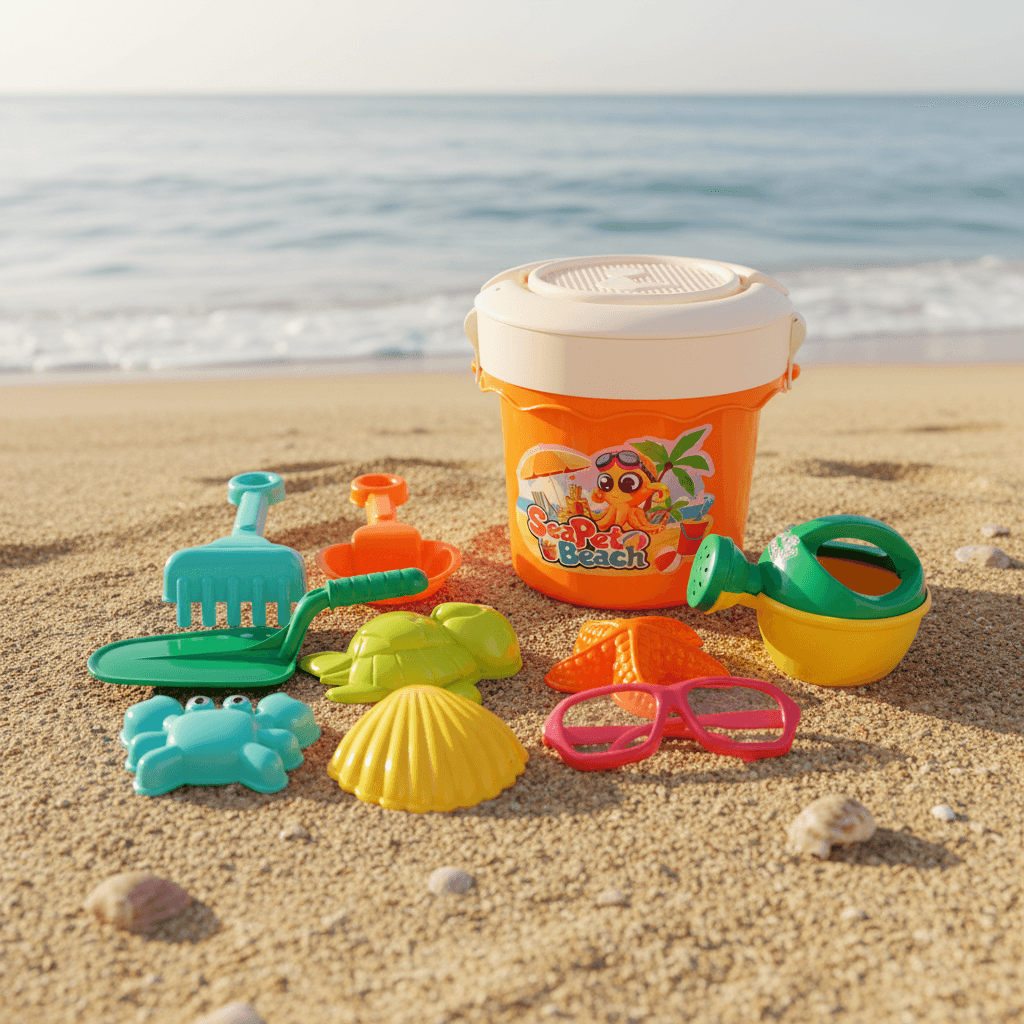 Kids Beach Toys Bucket Sets 11Pcs - Image 2