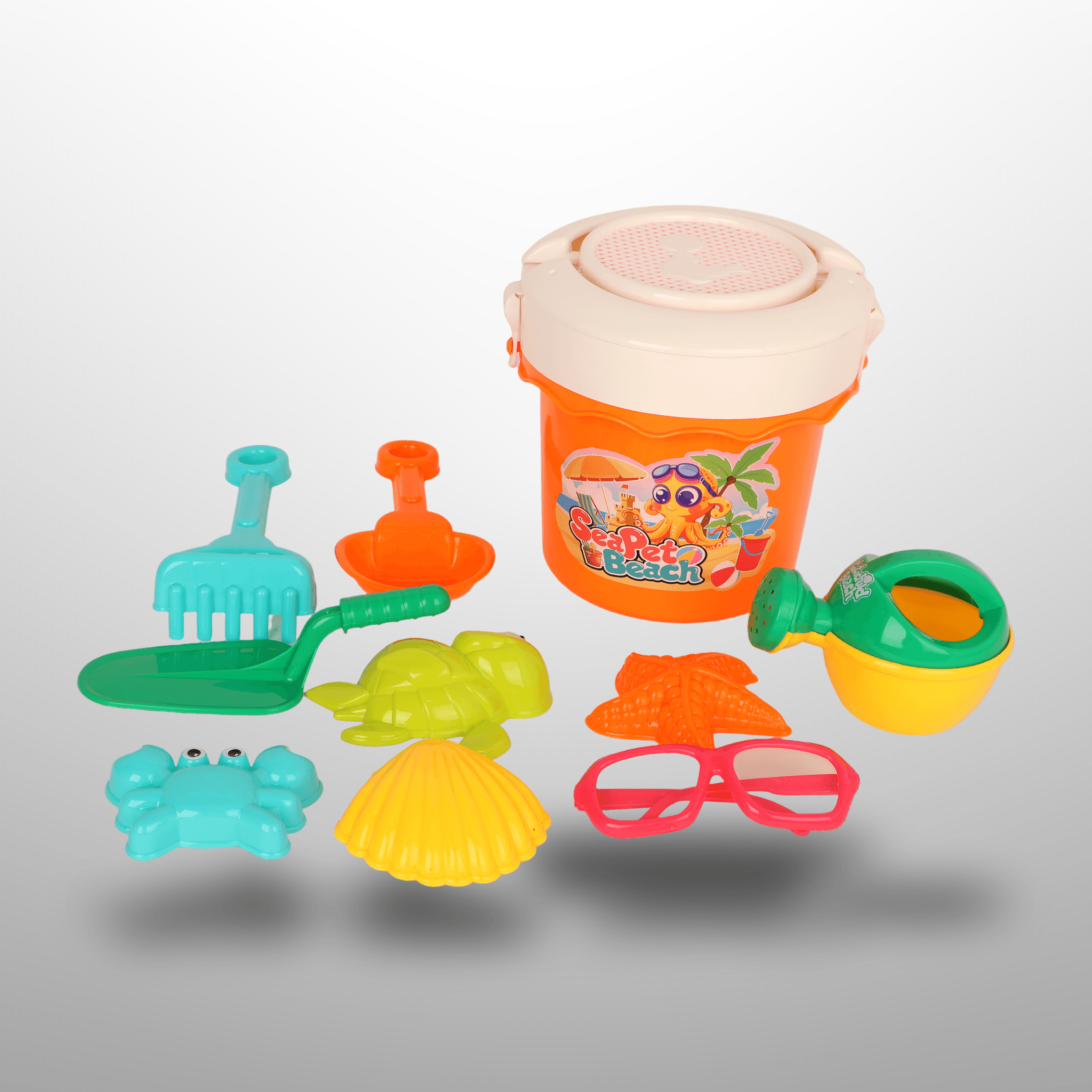 Kids Beach Toys Bucket Sets 11Pcs - Image 6