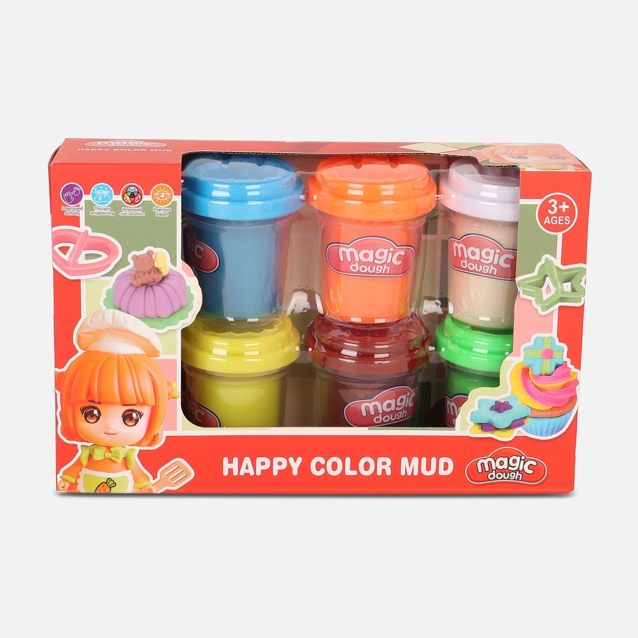 Play Dough Set 6 Pcs For Kids