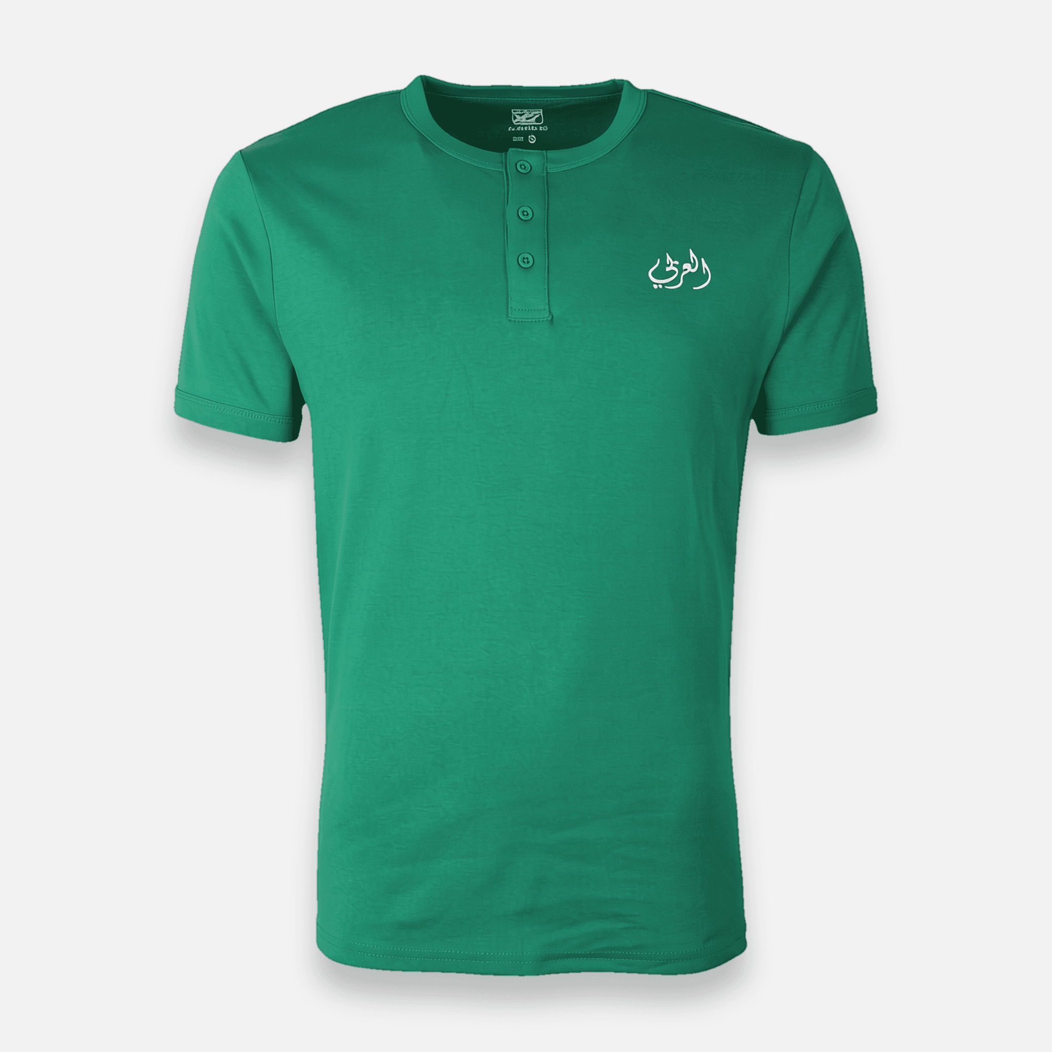 Al-Arabi Sc Men T-Shirt Henley Neck Short Sleeve - Image 2