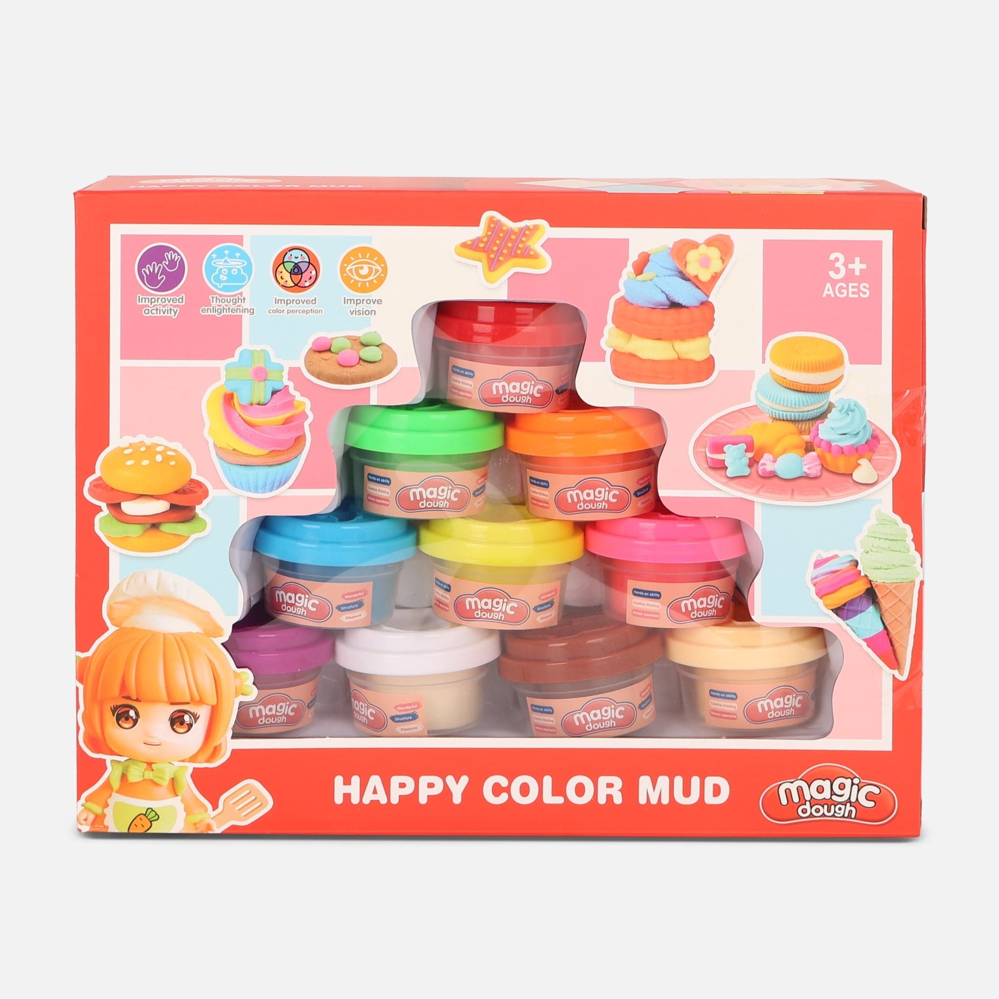 Play Dough Toy Set 10Pcs