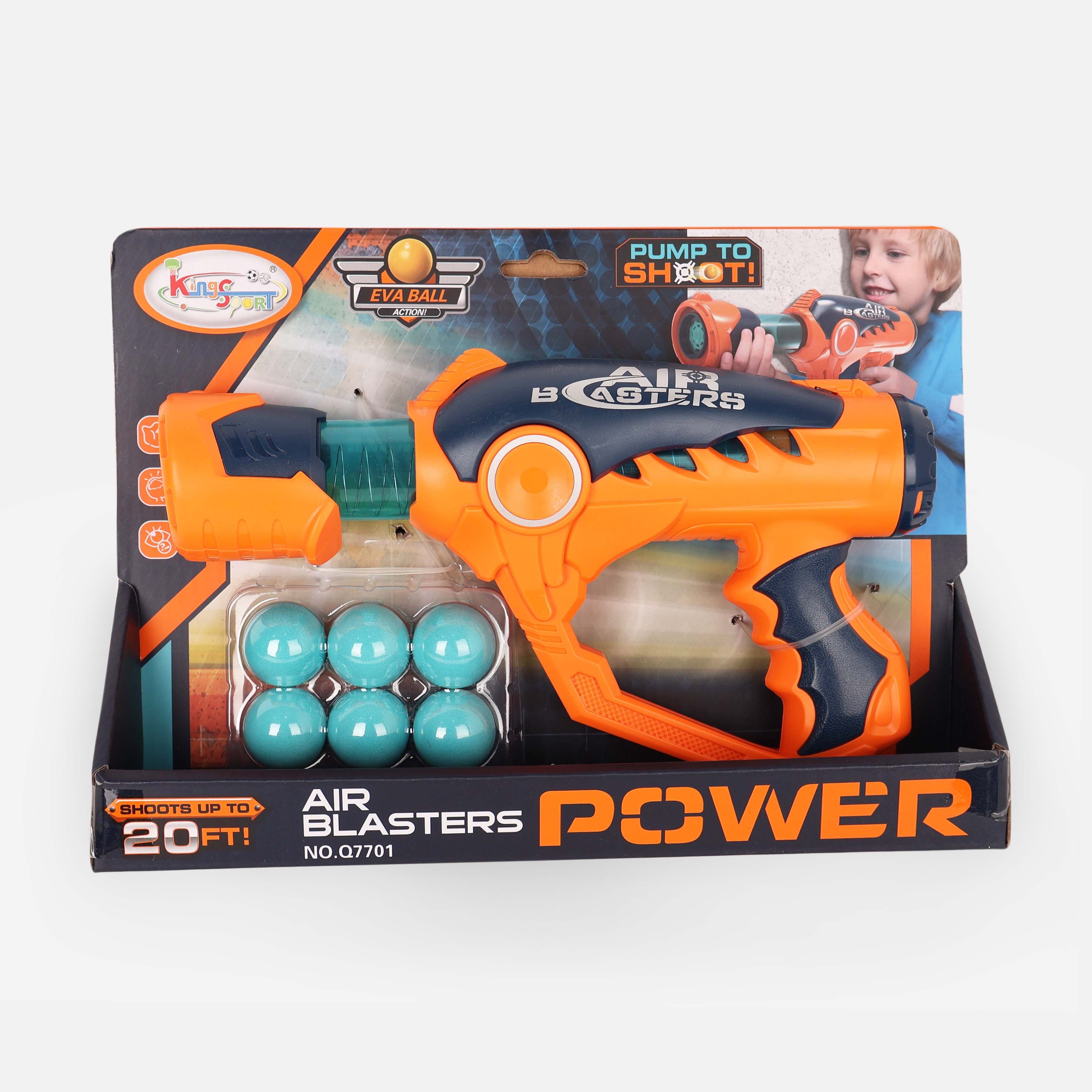 Power Air Blaster Toy Gun With 6 Eva Foam Balls