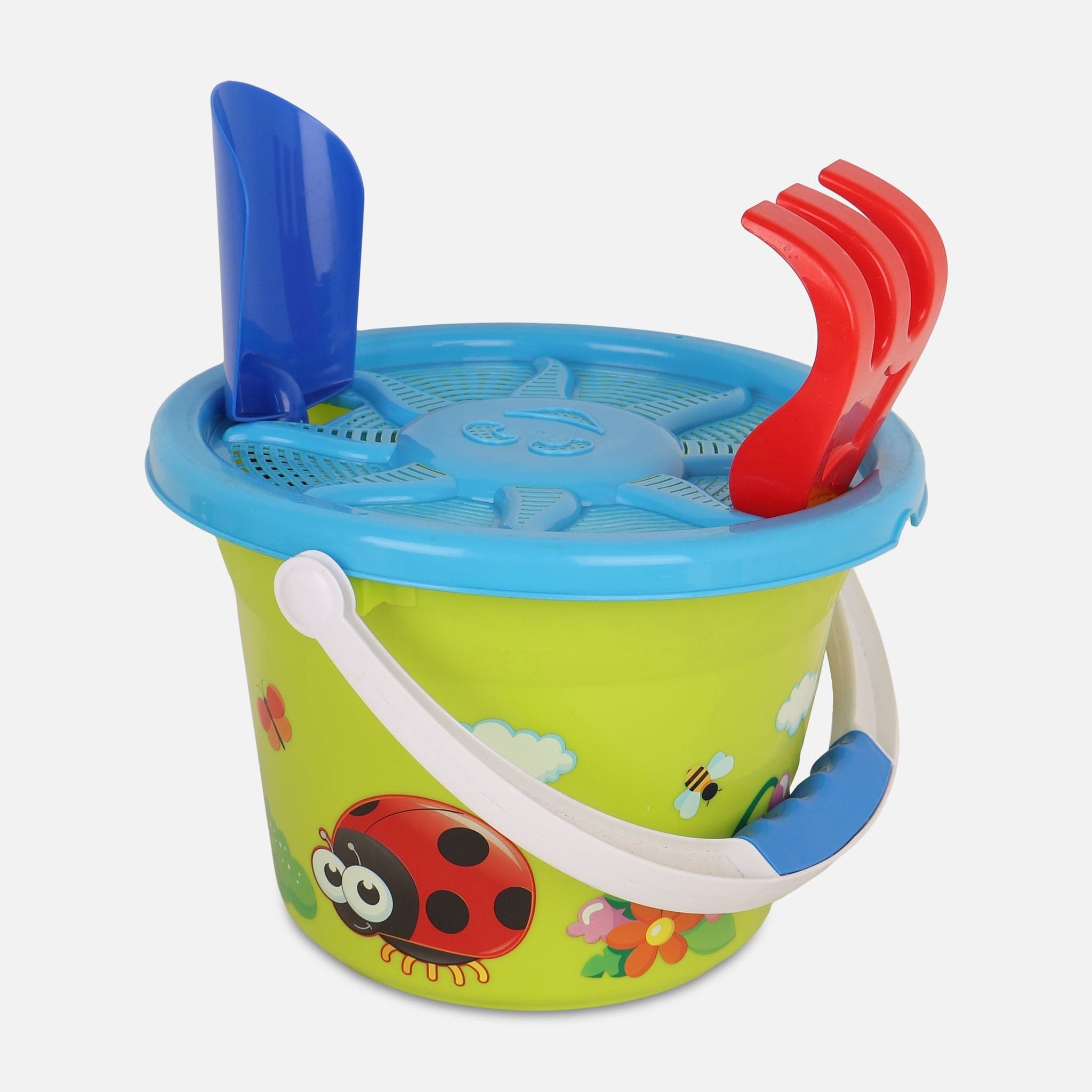 Beach Toys Bucket Sets With Sandglass 11Pcs - Image 2