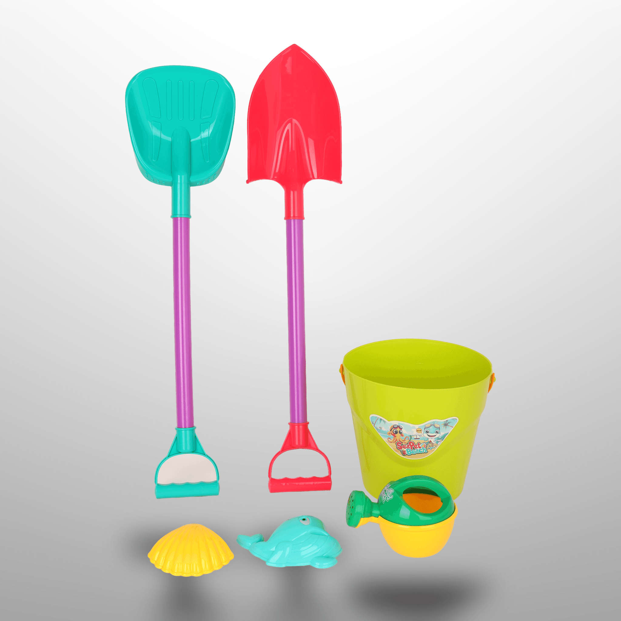 Kids Beach Toys Bucket Sets 6Pcs - Image 2