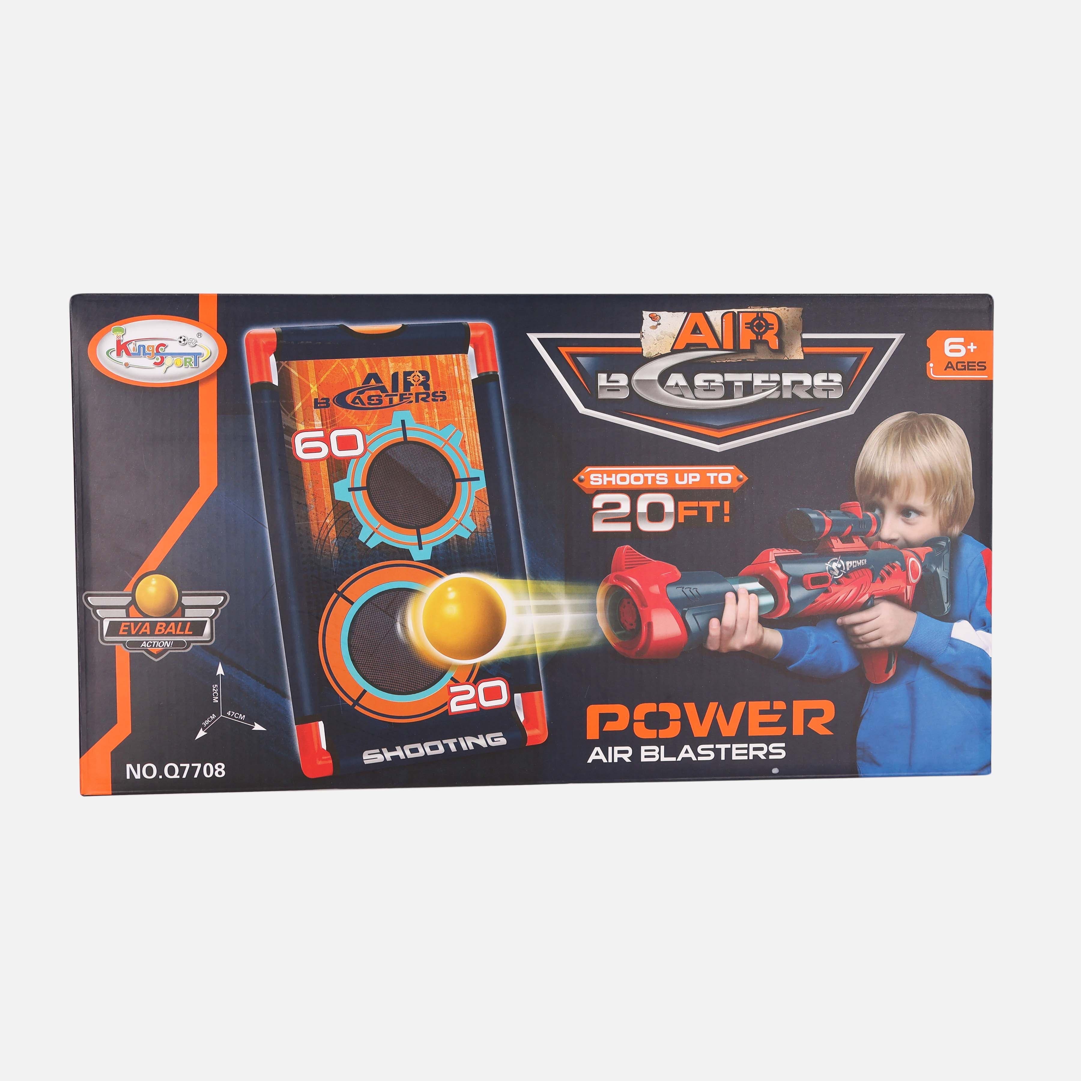 Power Air Blaster Toy Gun And 12 Soft Foam Balls - Image 3